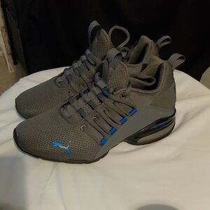 Puma Gray and Blue Women's Sneakers